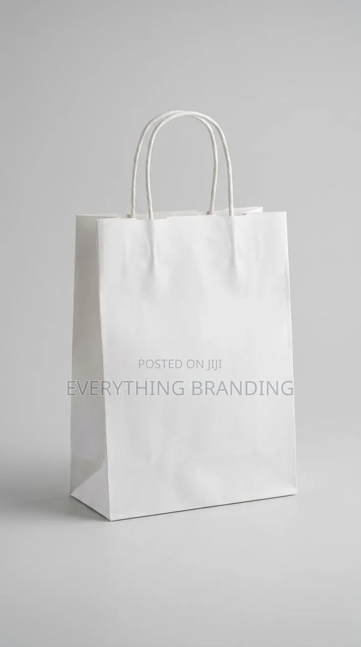 A4 White Kraft Paper Bag for Shopping Packaging