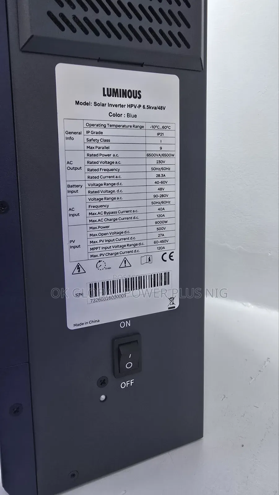 Luminous 6.5kva/48v Hybrid Inverter