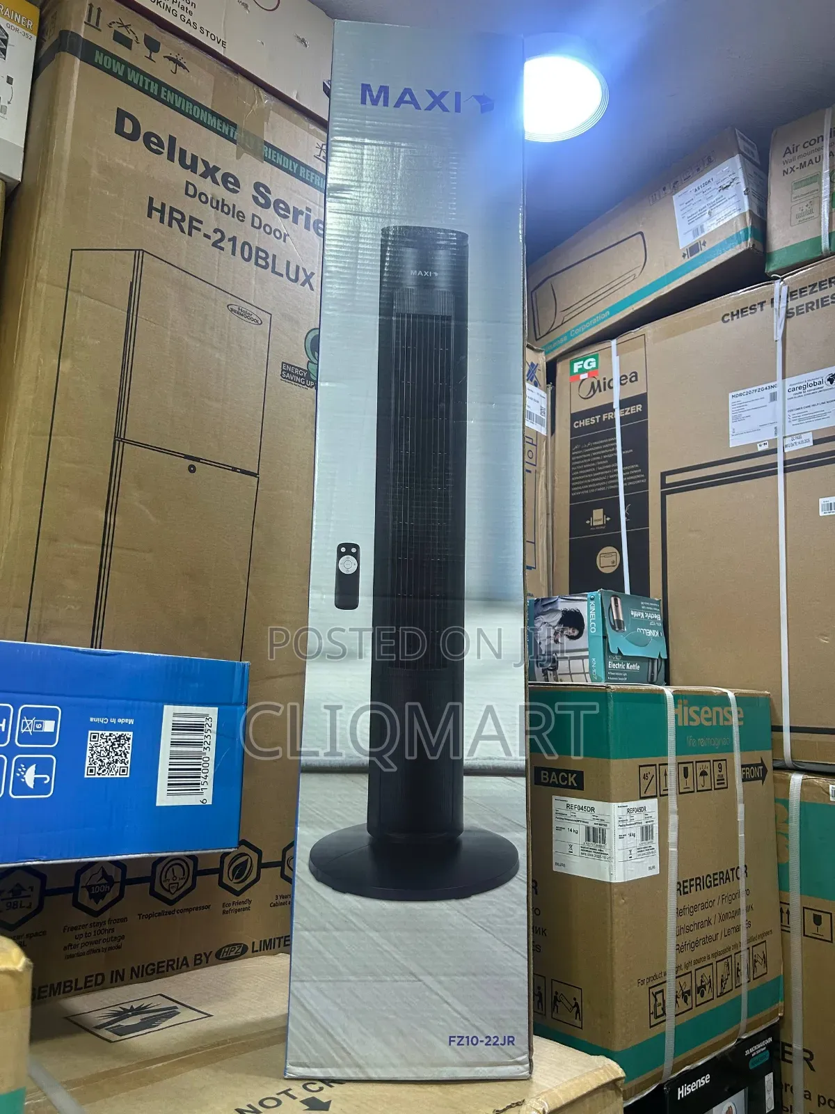 Maxi Tower Fan With Remote - Bladeless Oscillating Standing