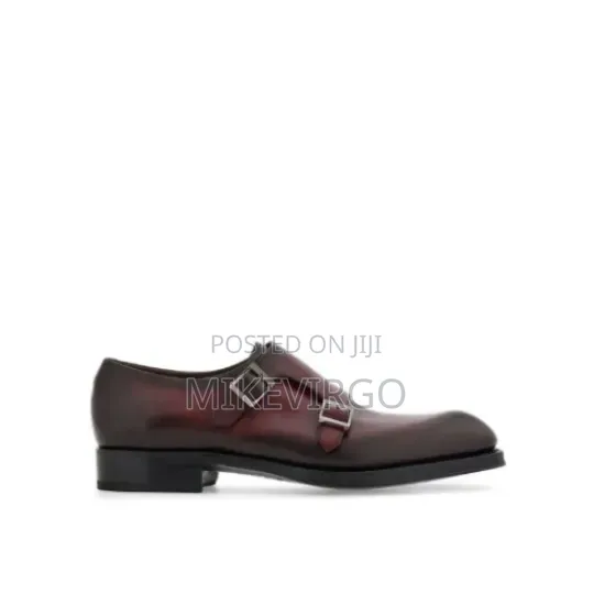 Double Monk Strap Leather Shoe