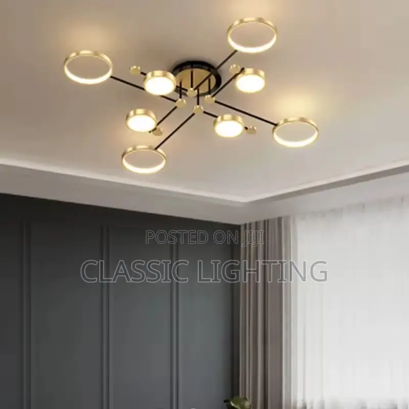 Modern Pendant Light LED Nordic Lamp Gold Black Hanging Chandelier
