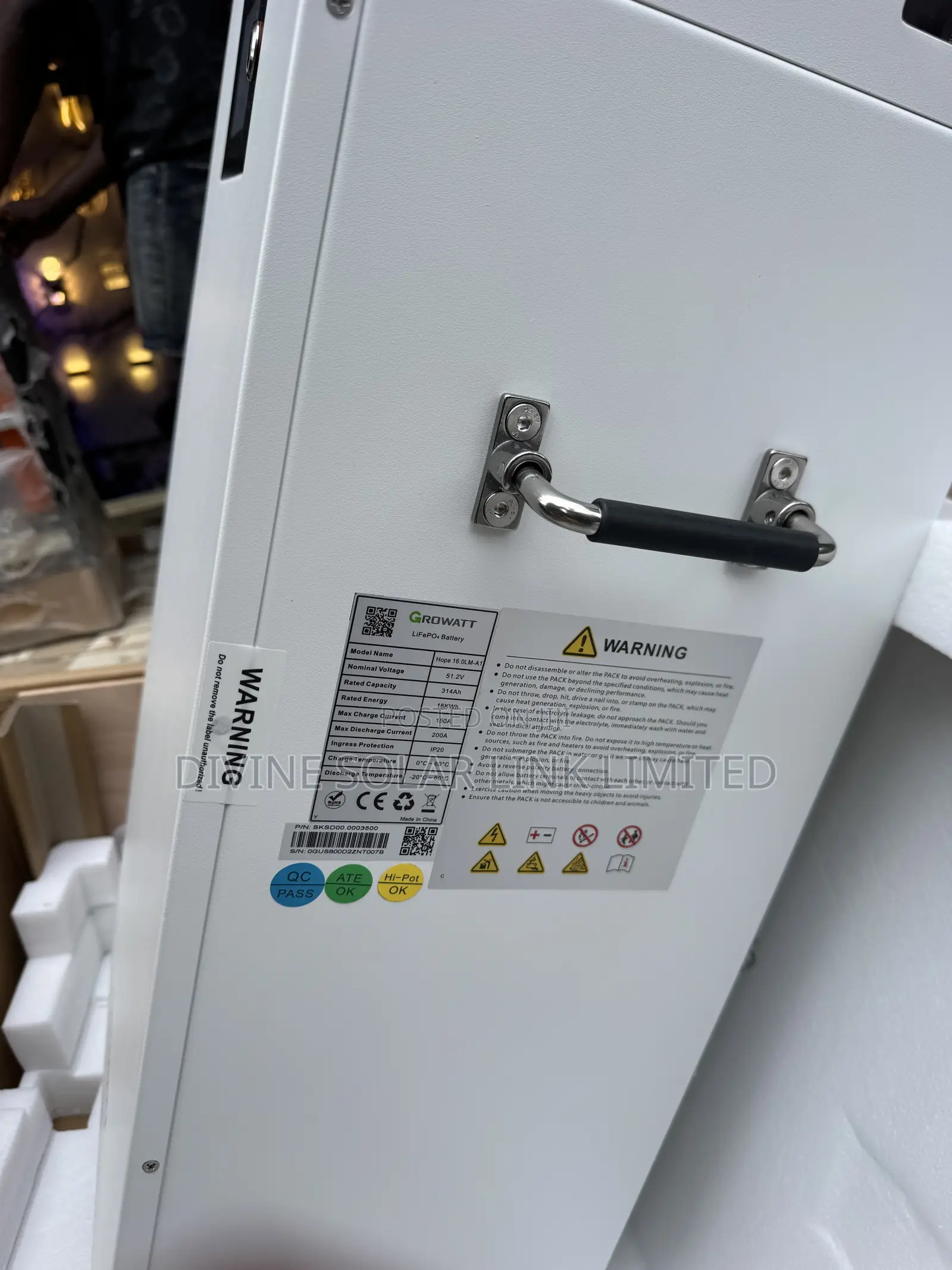 16kwh 48v Growatt Lithium Battery 10years Warranty