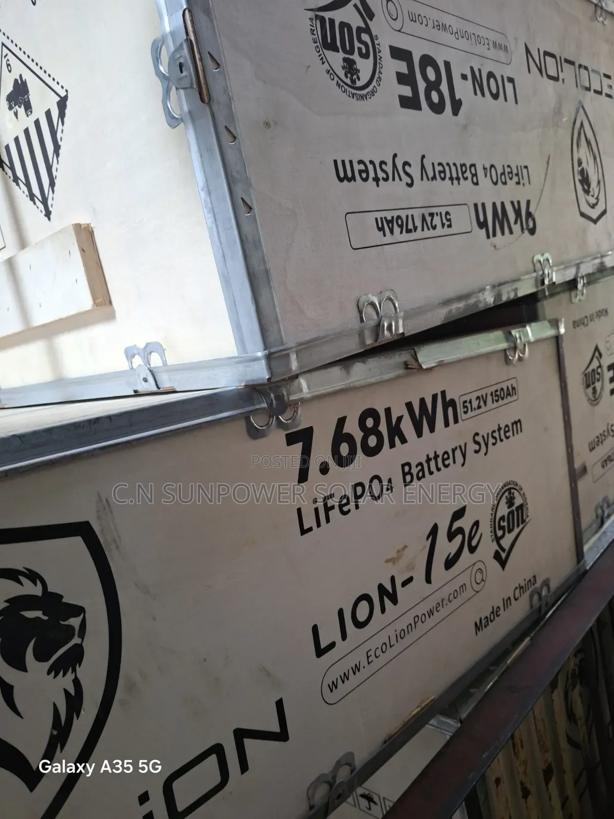 7.6kwh/48v Ecolion Lithium-Iron Phosphate Energy Storage Battery