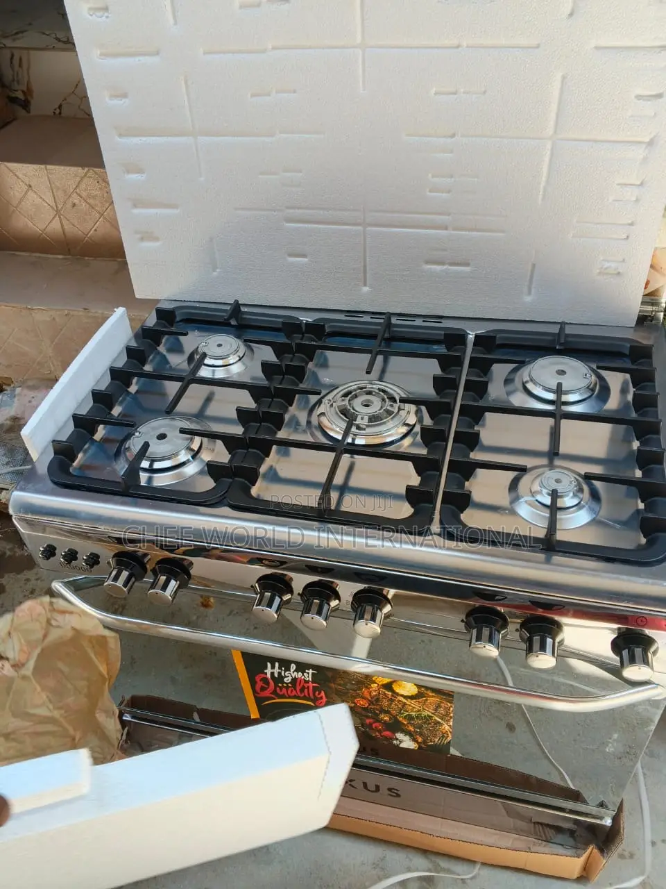Original Nexus 5-Burner Stainless Steel Gas Cooker With Oven Grill