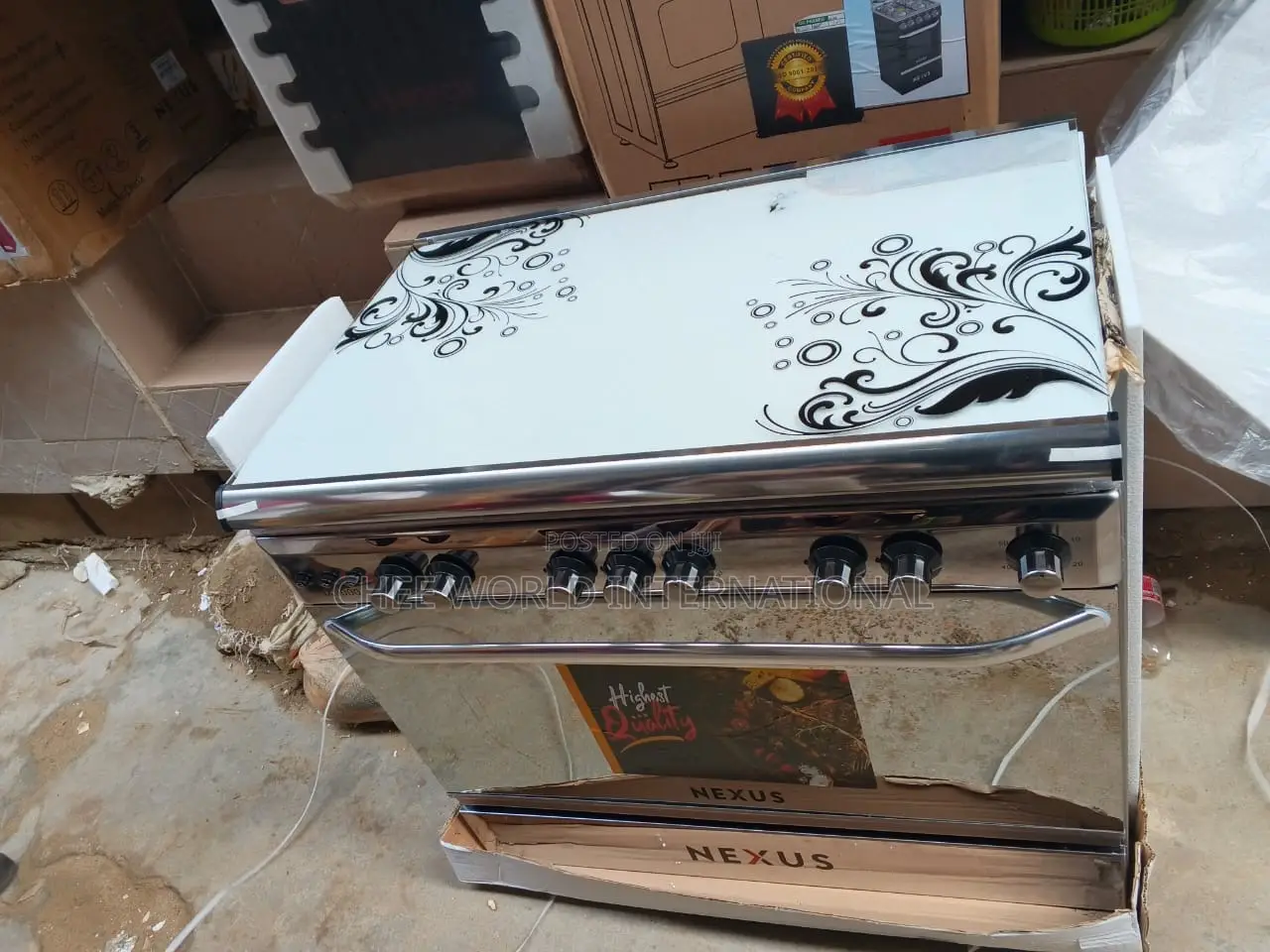 Original Nexus 5-Burner Stainless Steel Gas Cooker With Oven Grill