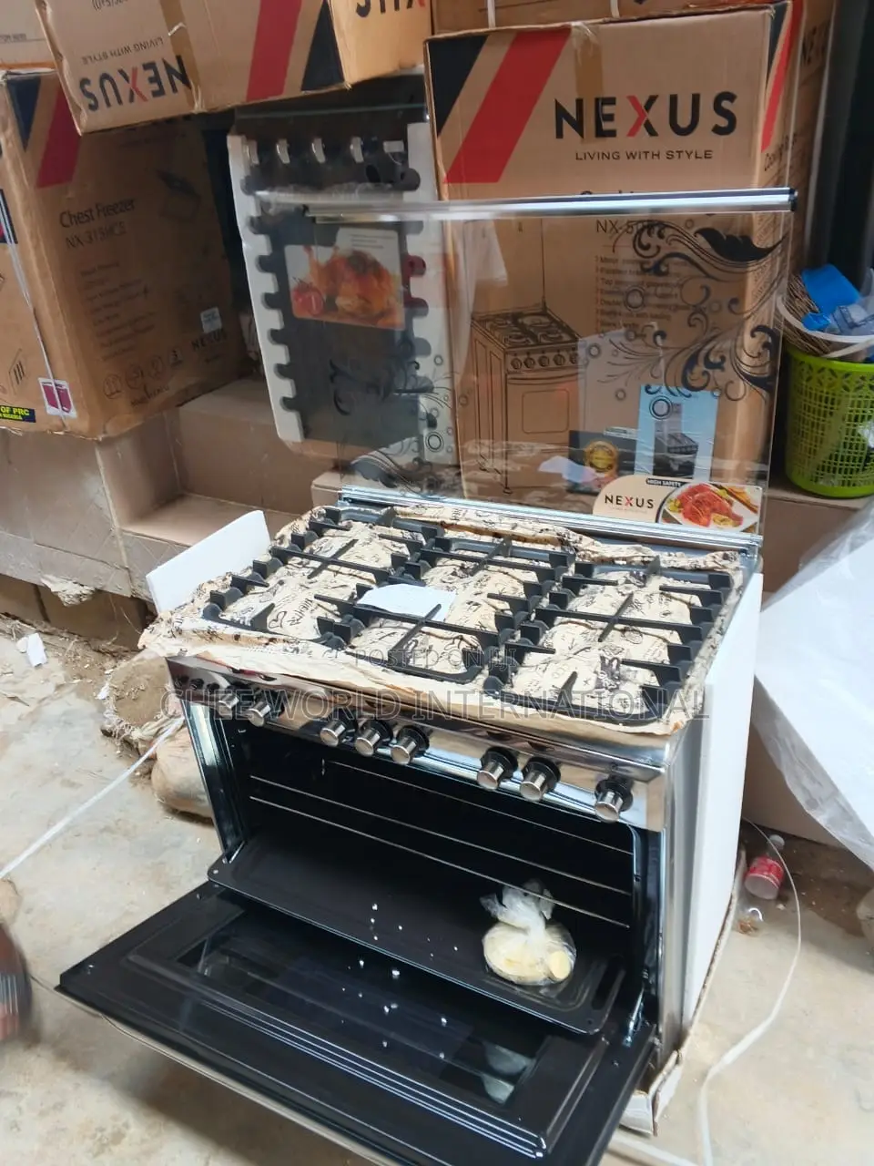 Original Nexus 5-Burner Stainless Steel Gas Cooker With Oven Grill