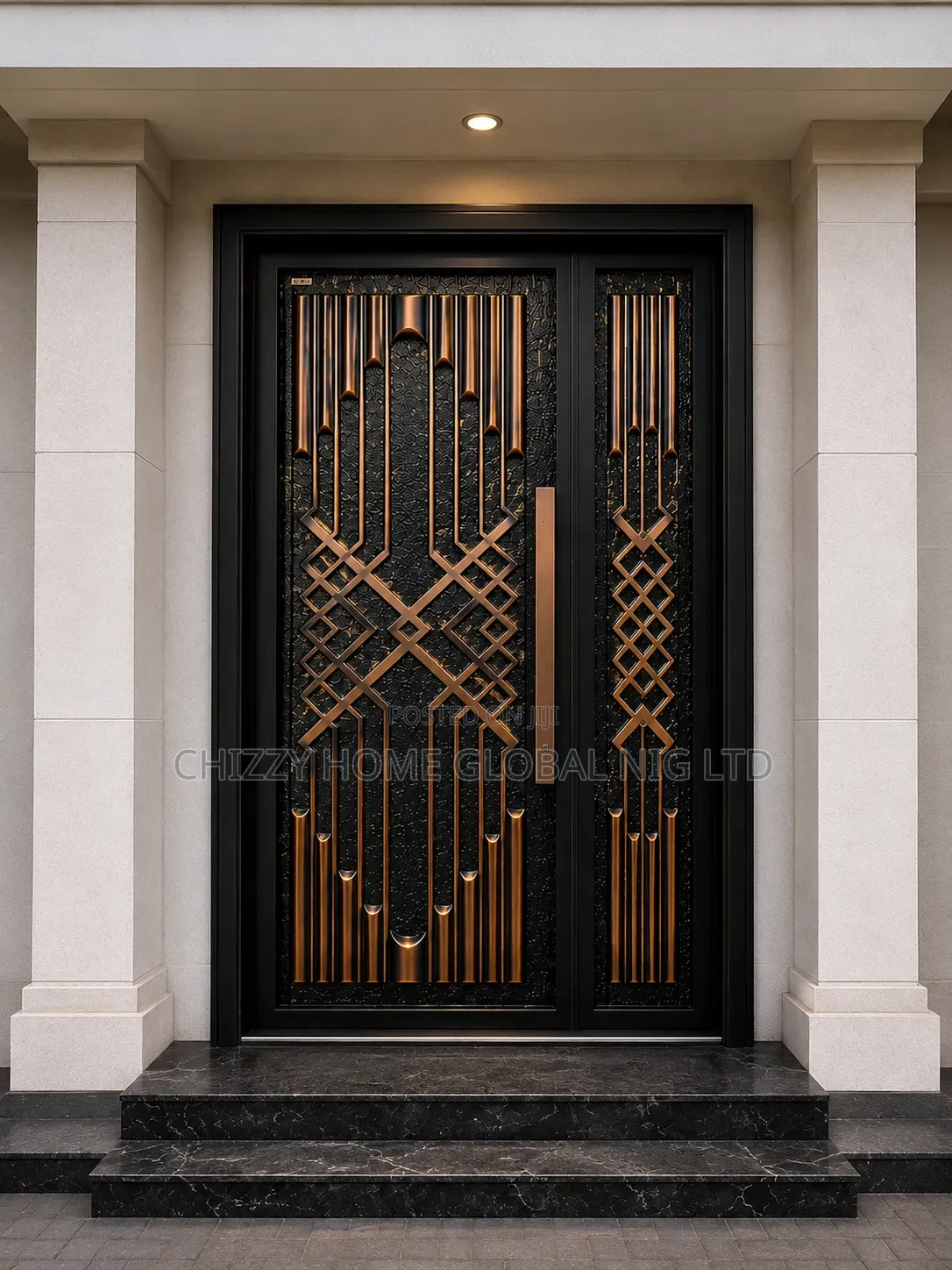 Premium Heavy Gauge 7ft X 4ft Cast Copper Security Main Entrance Door