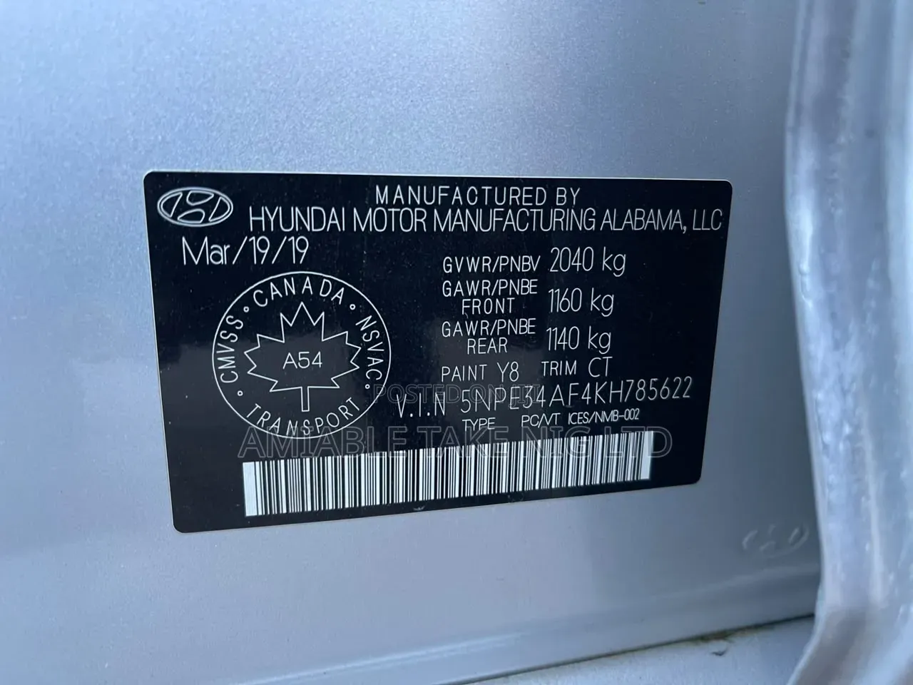 Hyundai Sonata Limited 2019 Silver