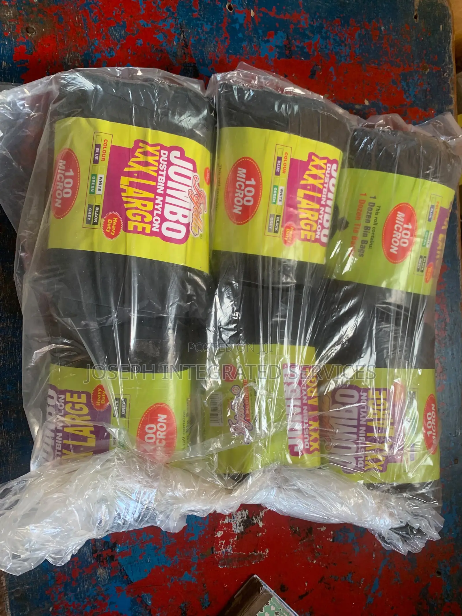 Heavy-Duty, Extra-Thick Jumbo XXX-large Dustbin Nylon Trash Bags