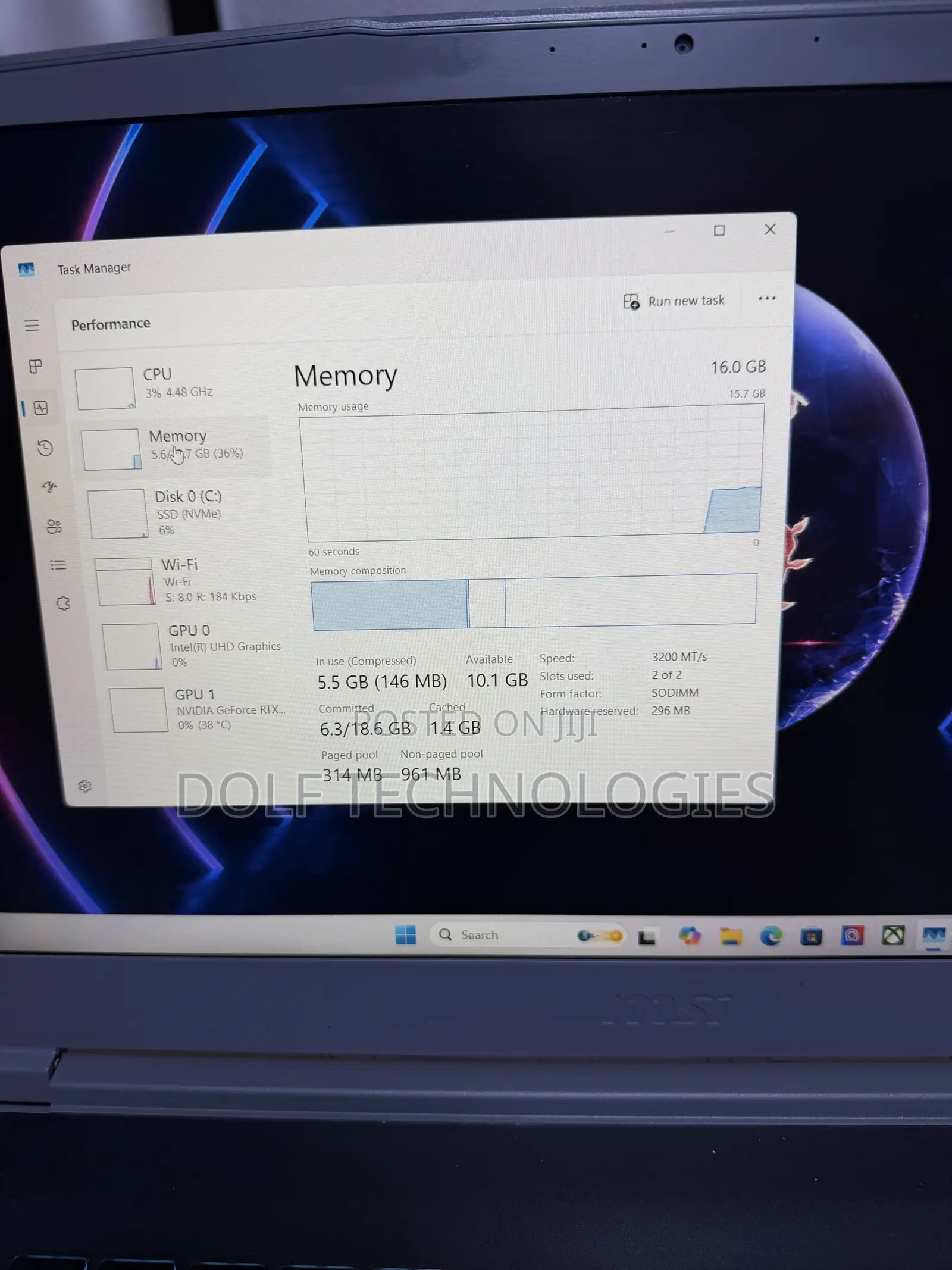 Laptop MSI GF65 Thin 10UE 16GB Intel Core i5 SSD 512GB