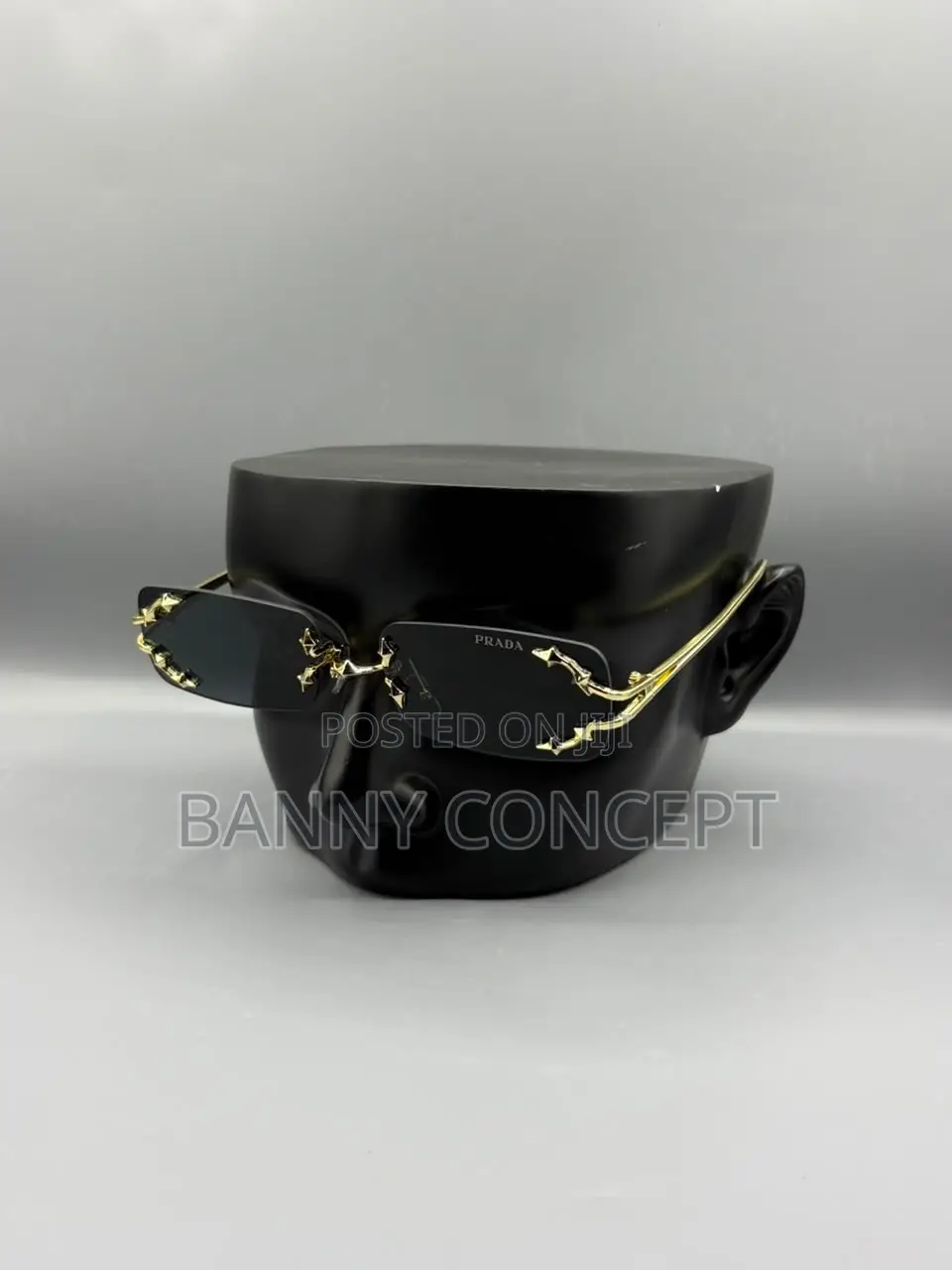 Prada-Style Rimless Fashion Sunglasses
