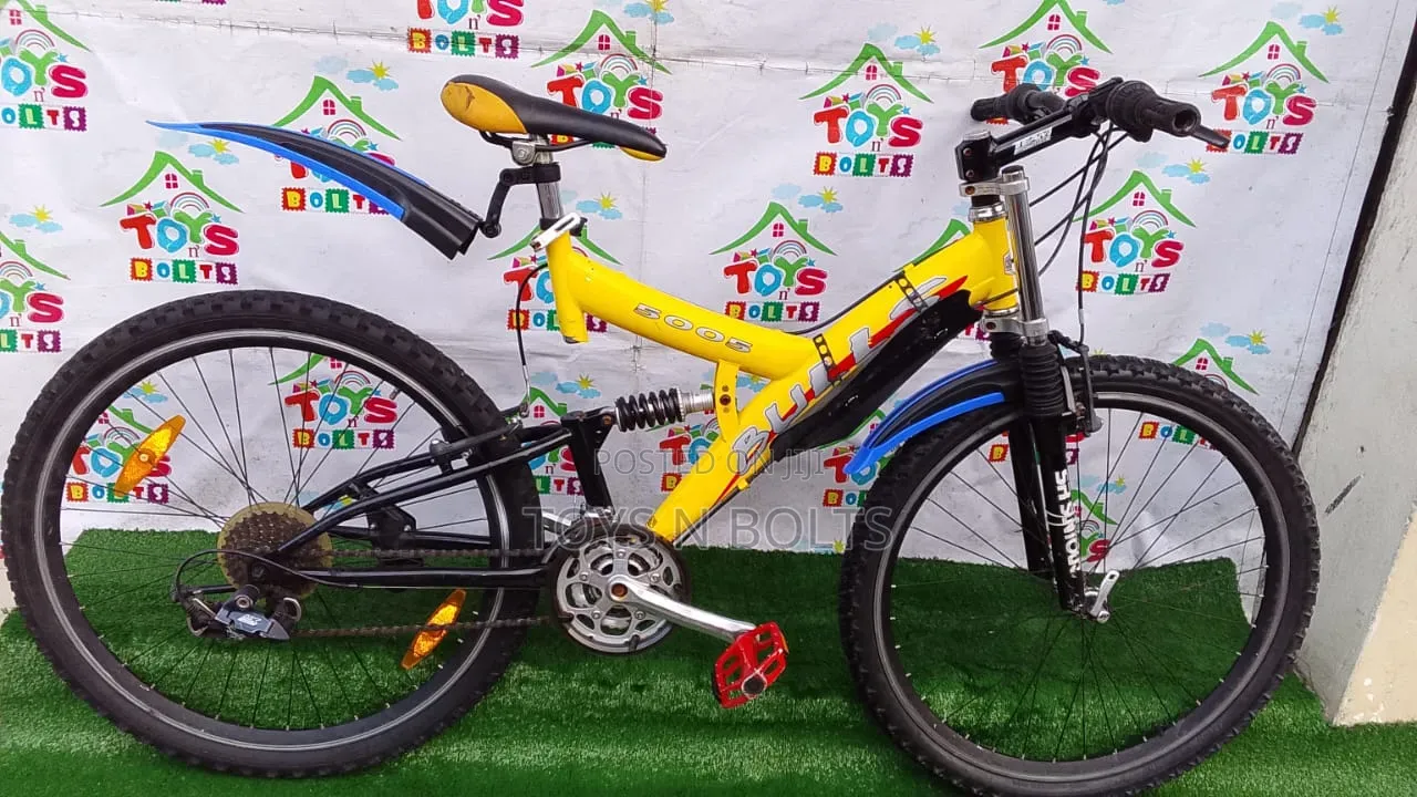 Adult Bicycle Yellow Bulls With Front and Back Shocks