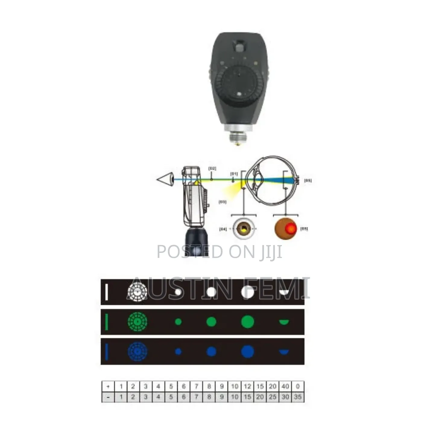 Premium Extra Professional Rechargeable Ophthalmoscope