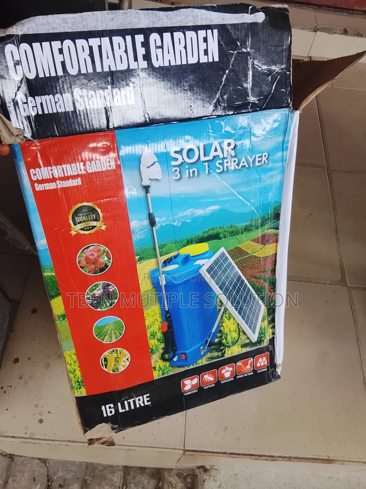 3-in-1 Solar-Powered Knapsack Sprayer
