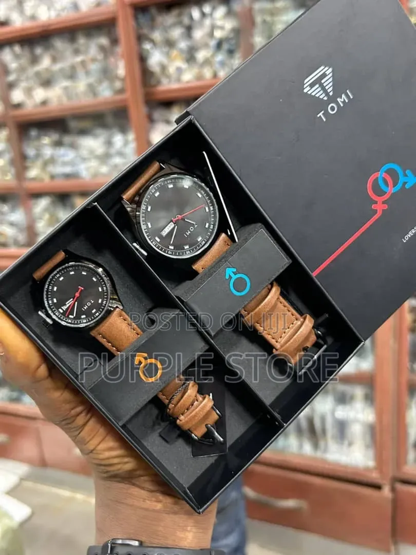 Tomi Couples Leather Watches (Price Is for Both Watches as Seen)