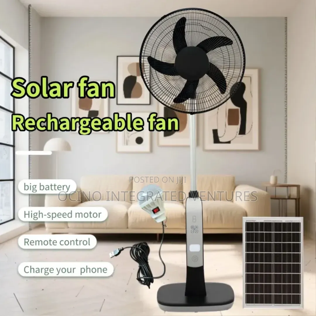 High Quality Solar Rechargeable Standing Fan