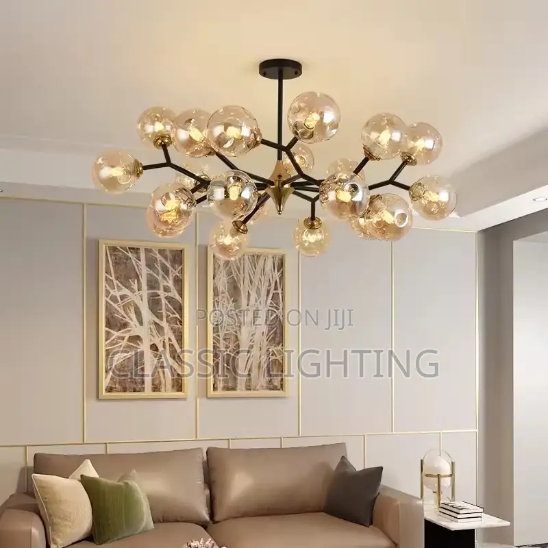 Nordic Modern Chandeliers Vintage Luxury Glass Bubble Lamp