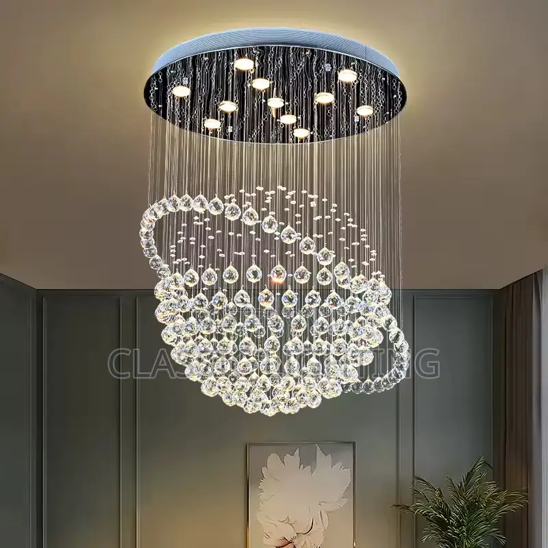 Modern Living Room LED Crystal Chandelier Kitchen Lighting Luxury Lamp