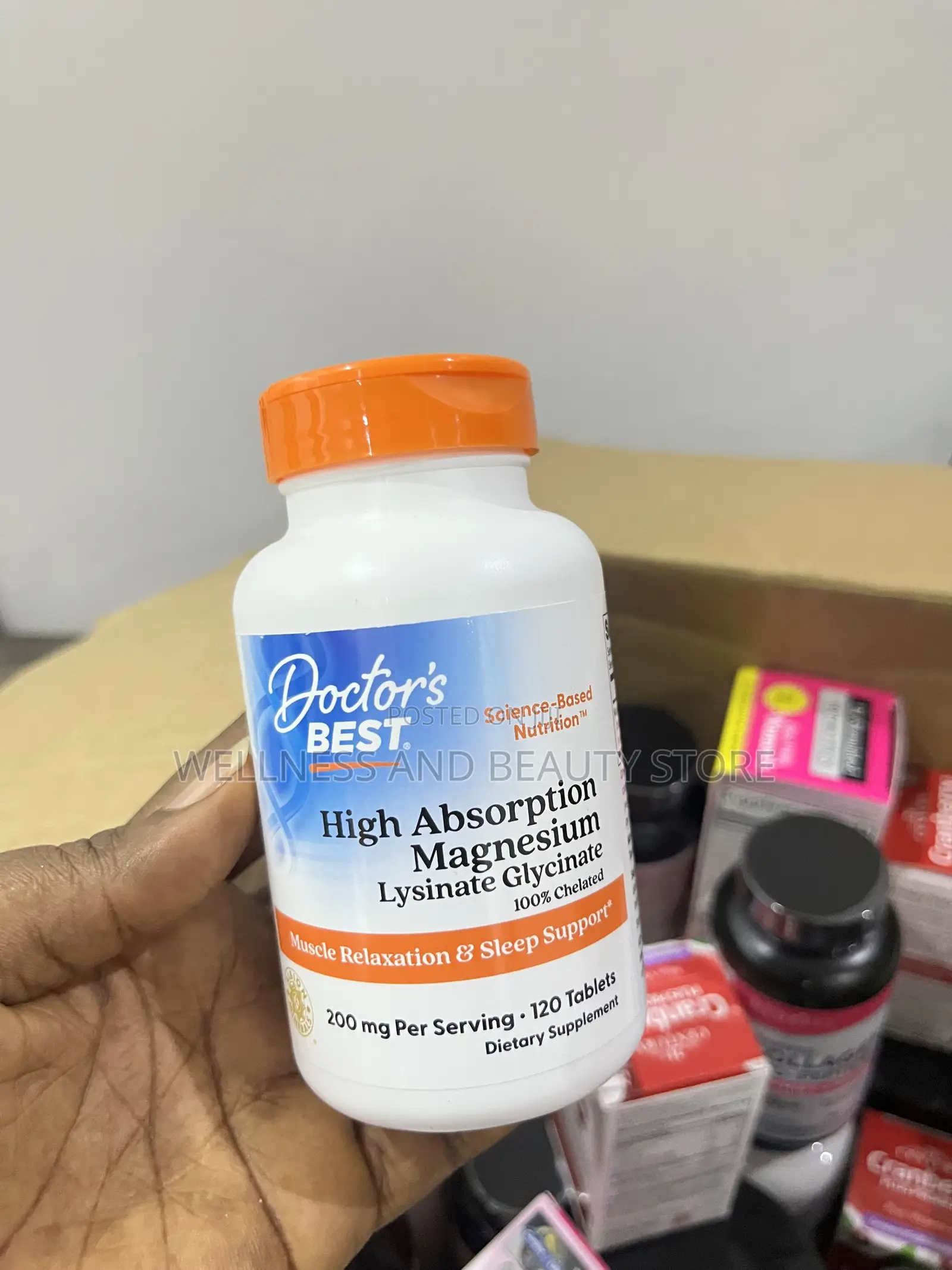 Doctor’s Best High Absorption Magnesium Glycinate 200mg/ 120 Tablet
