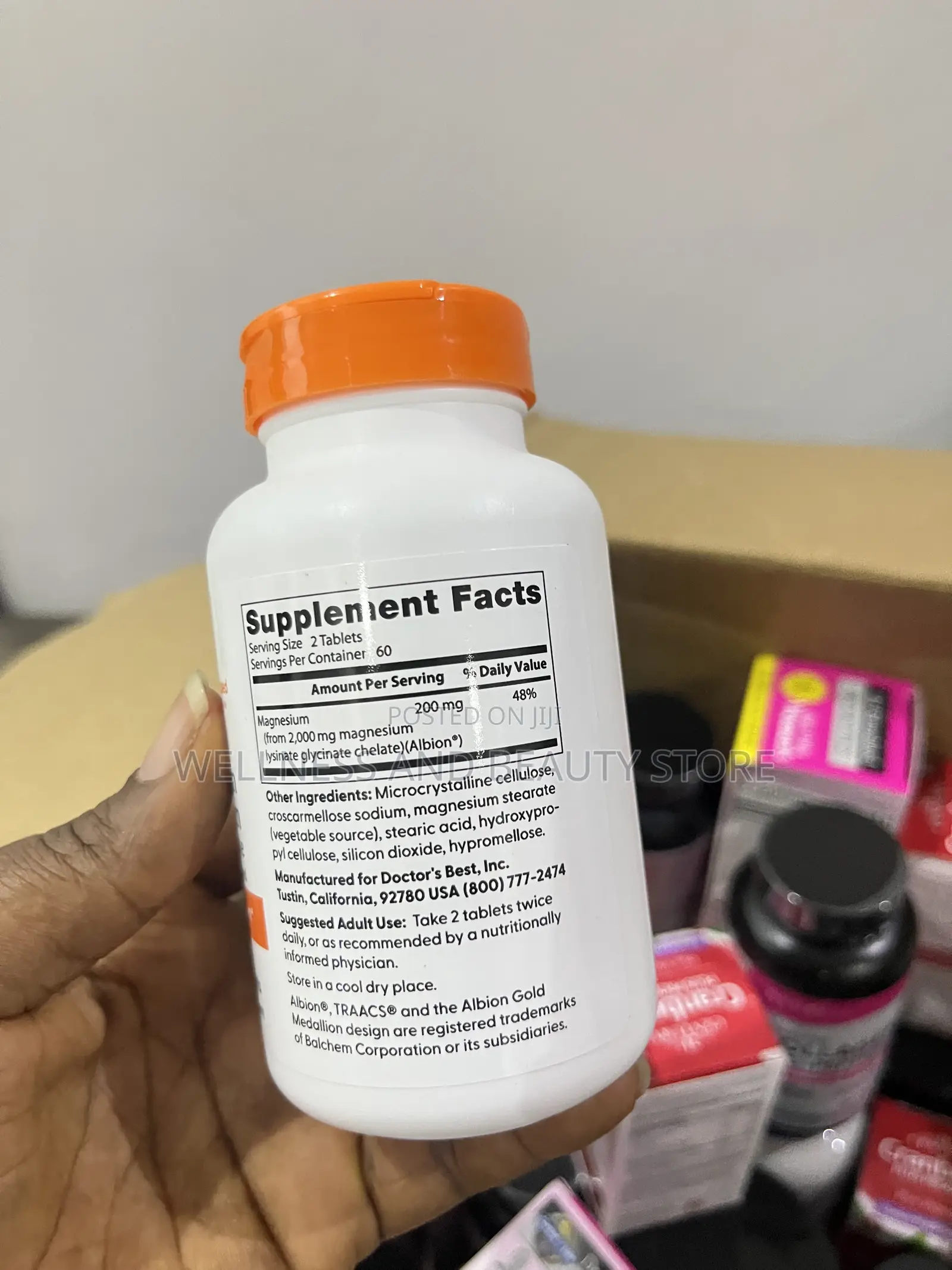 Doctor’s Best High Absorption Magnesium Glycinate 200mg/ 120 Tablet