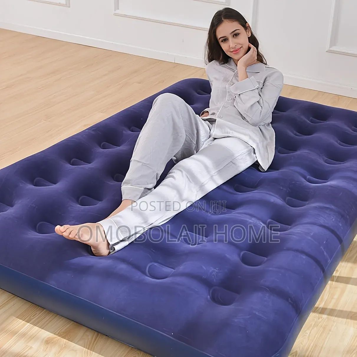 Heavy Duty Double Size Inflatable Air Bed (191x137x22cm)
