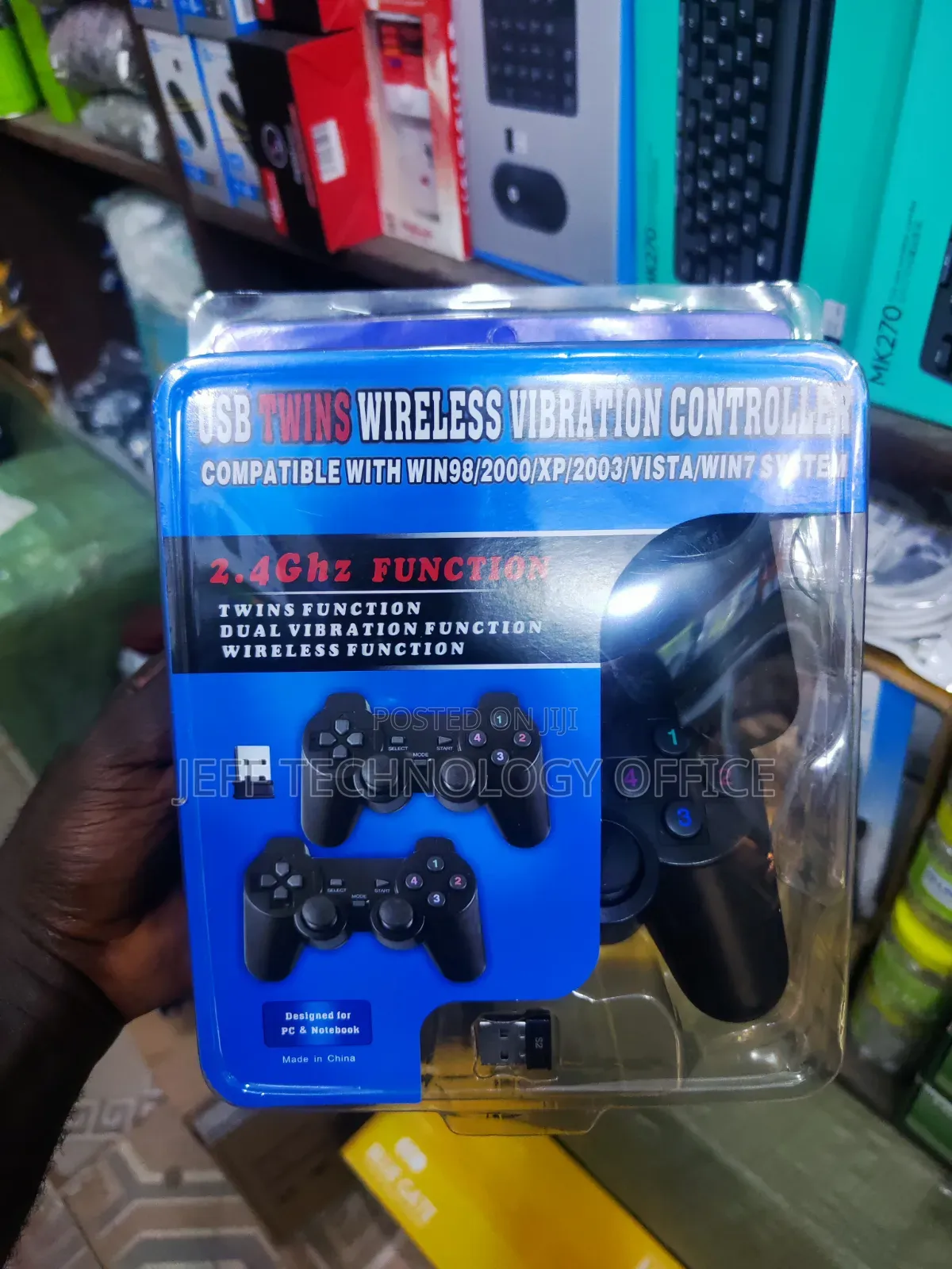 USB Twins Wireless Vibration Game Pad (Controller)