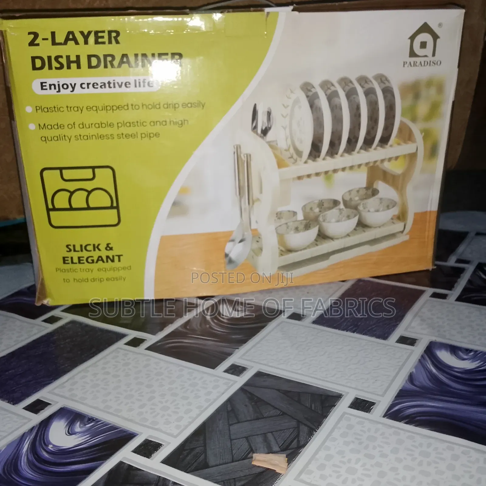 2-Layer Dish Drainer Rack–Stylish Kitchen Organizer for Home Gift