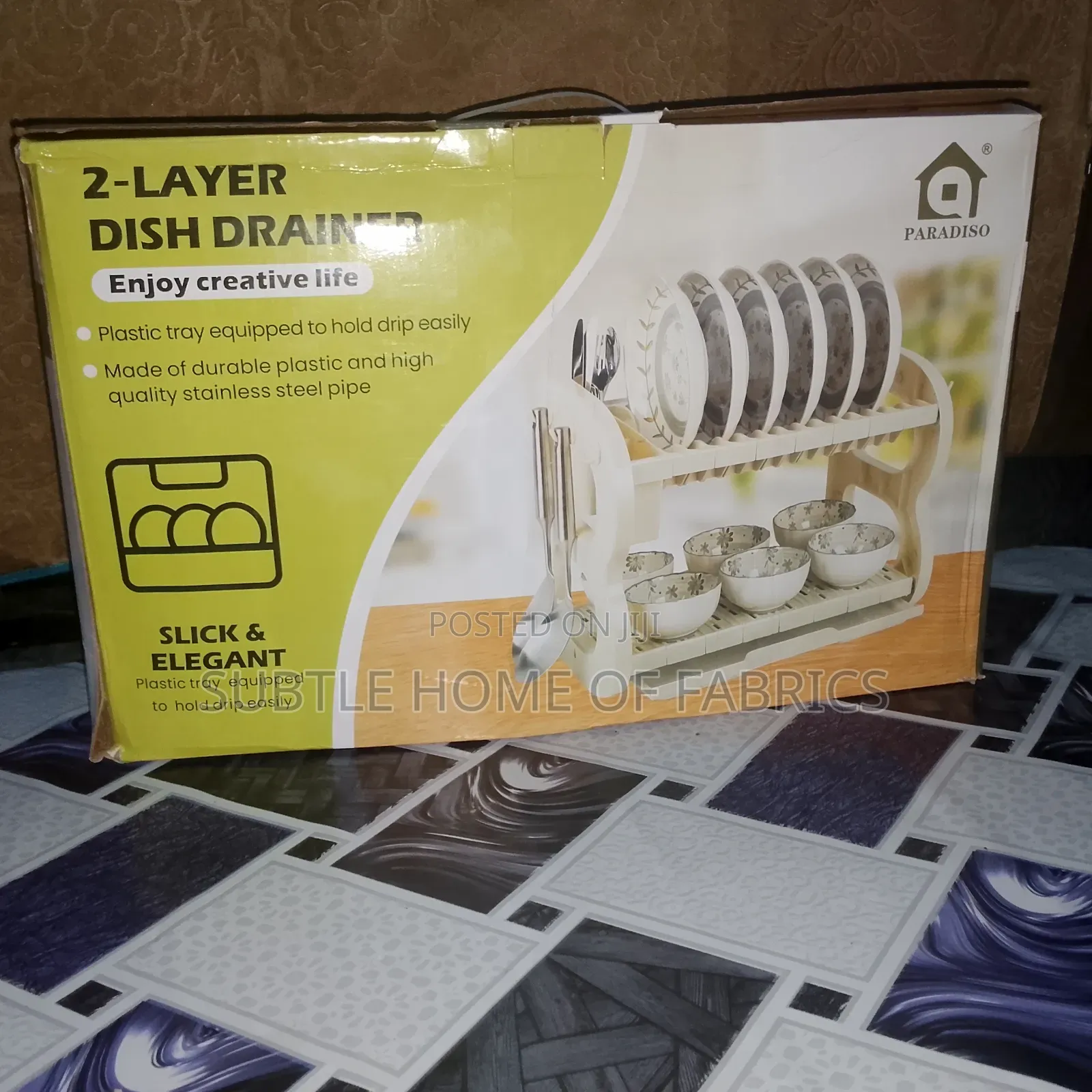 2-Layer Dish Drainer Rack–Stylish Kitchen Organizer for Home Gift