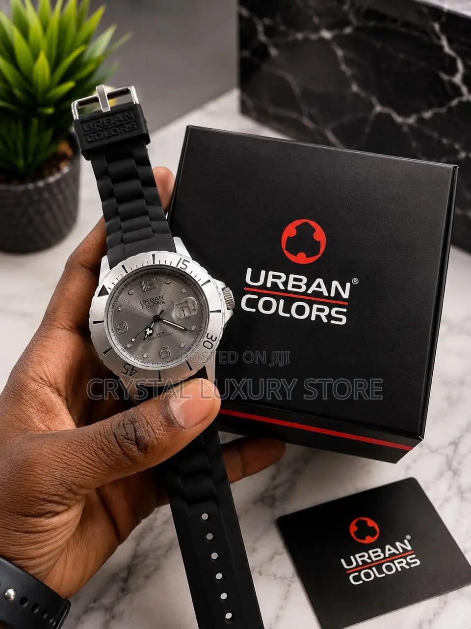 Urban Colours Quality Men Rubber Strap Wristwatch