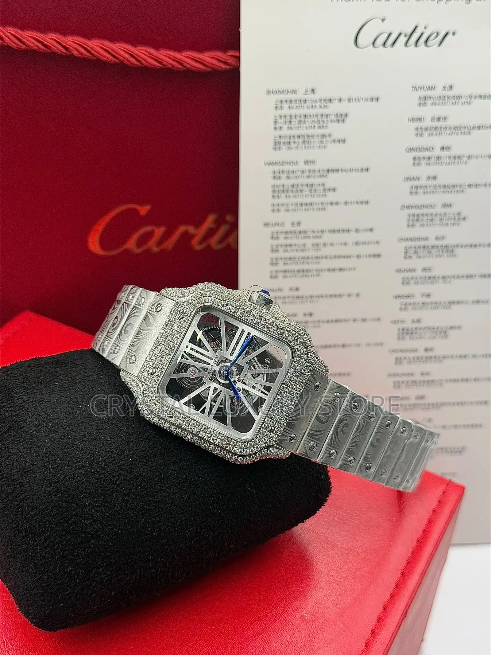 Cartier Quality Luxury Men Automatic Engine Wristwatch