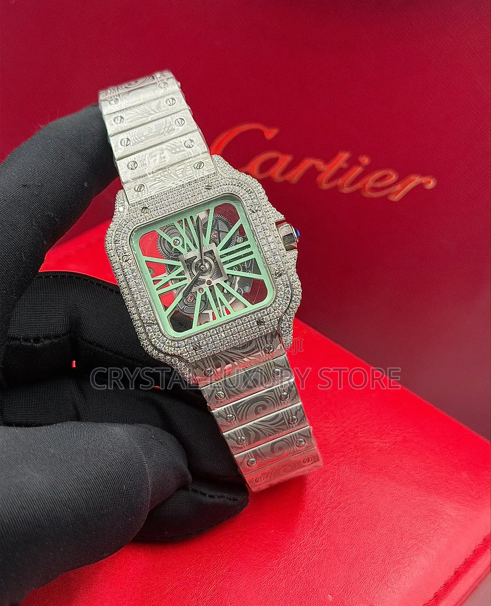 Cartier Quality Luxury Men Automatic Engine Wristwatch