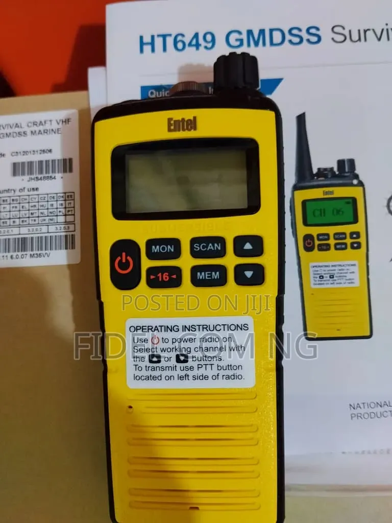 Entel HT649 GMDSS VHF Radio Survival Craft