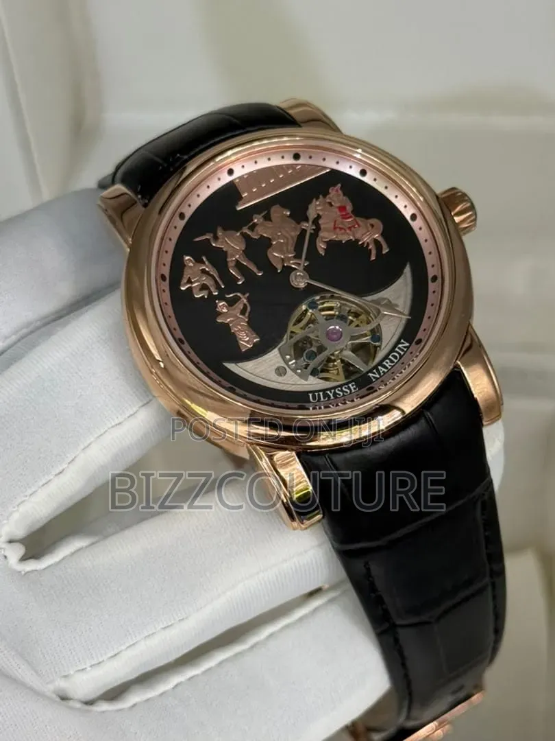 Original Ulysse Nardin Men's Leather Strap 100% Authentic Guaranteed