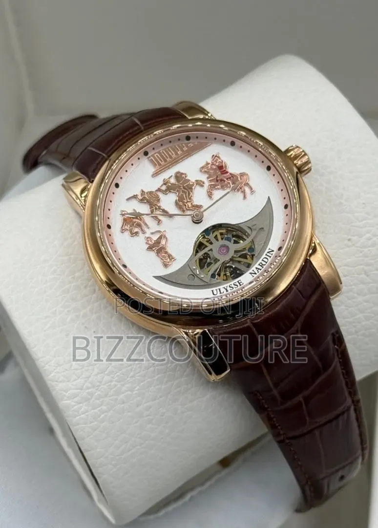 Original Ulysse Nardin Men's Leather Strap 100% Authentic Guaranteed