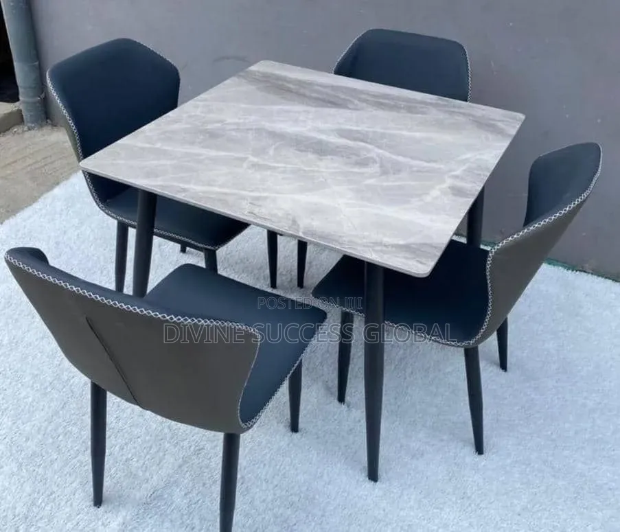 Quality Imported Marble Top Dining Table With 4 Chairs