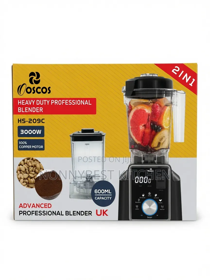 VOSCOS Heavy-Duty Professional Blender 3000W Powerful