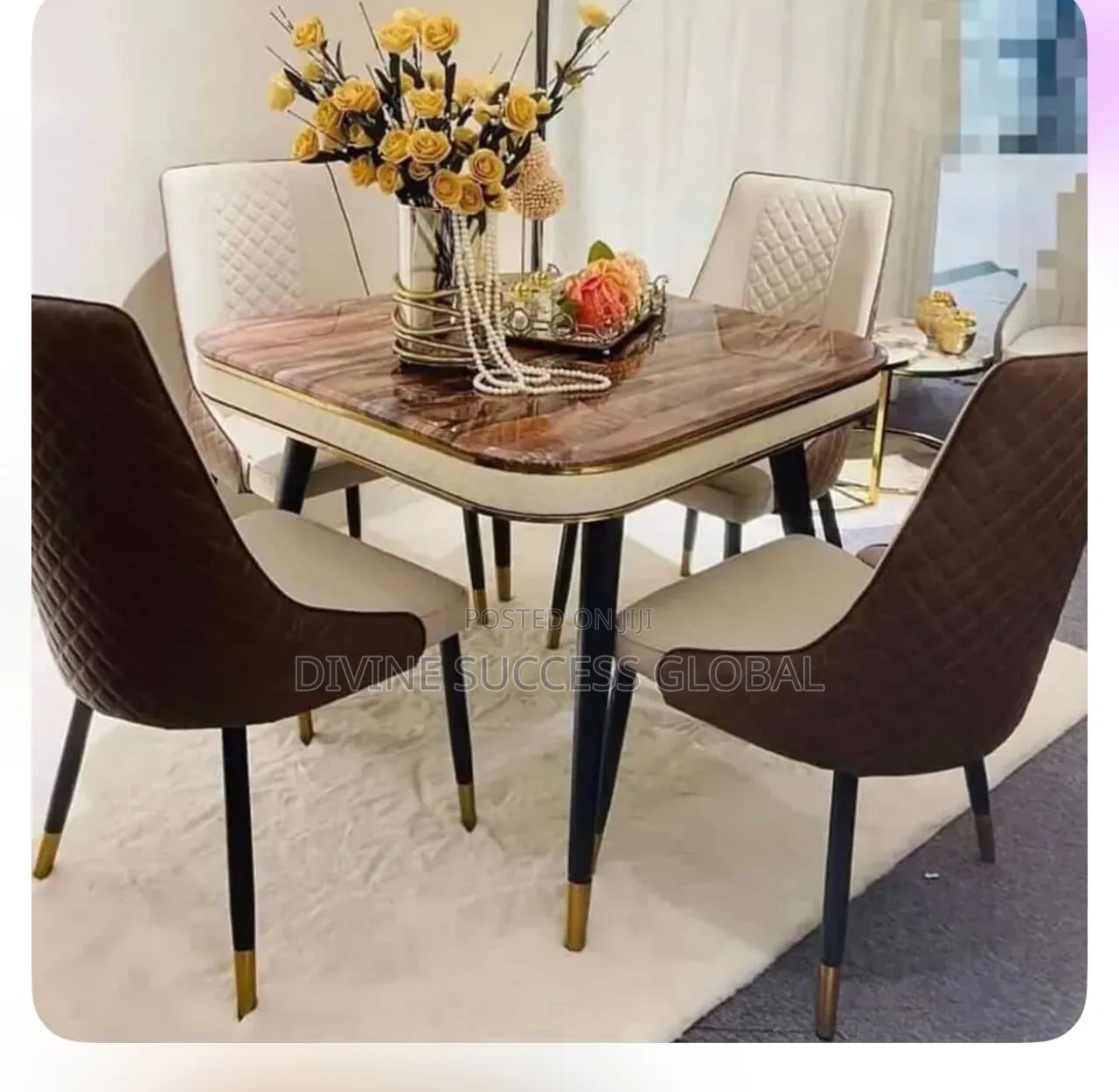 Luxury Quality Imported Dining Table Set With 4 Chairs