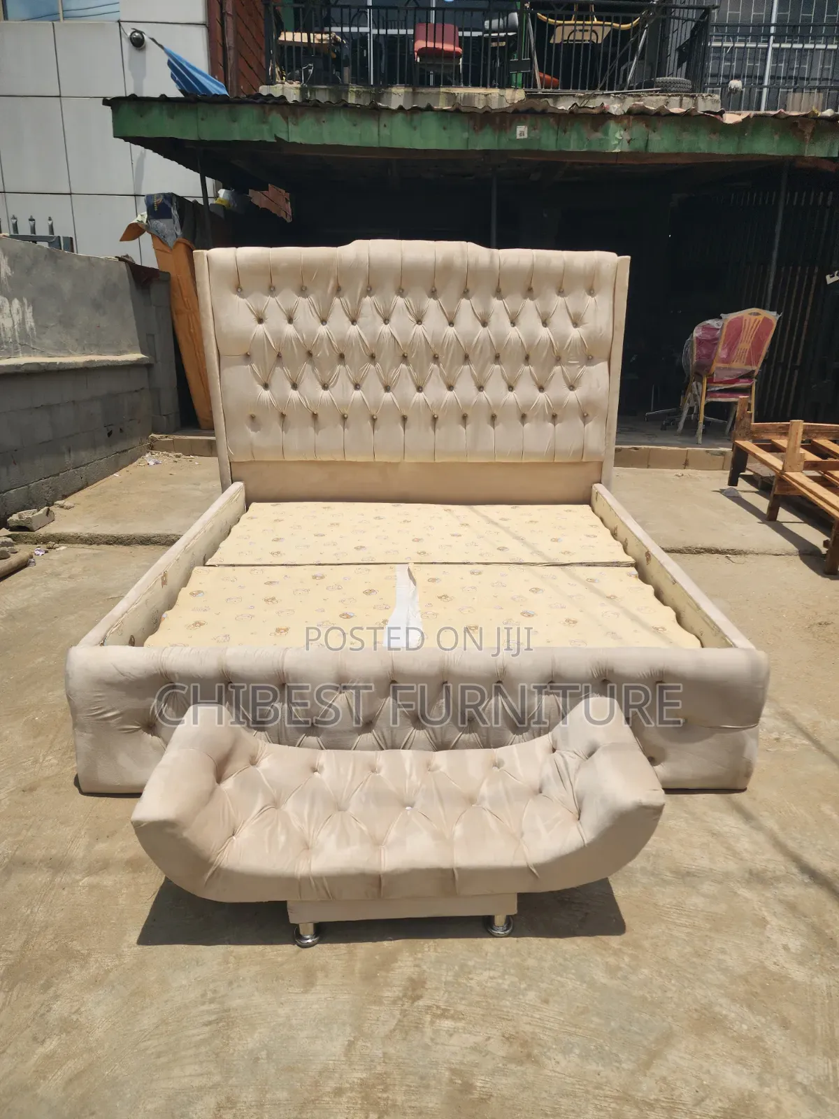 Brand New 6by6 Cream Coloured Bed