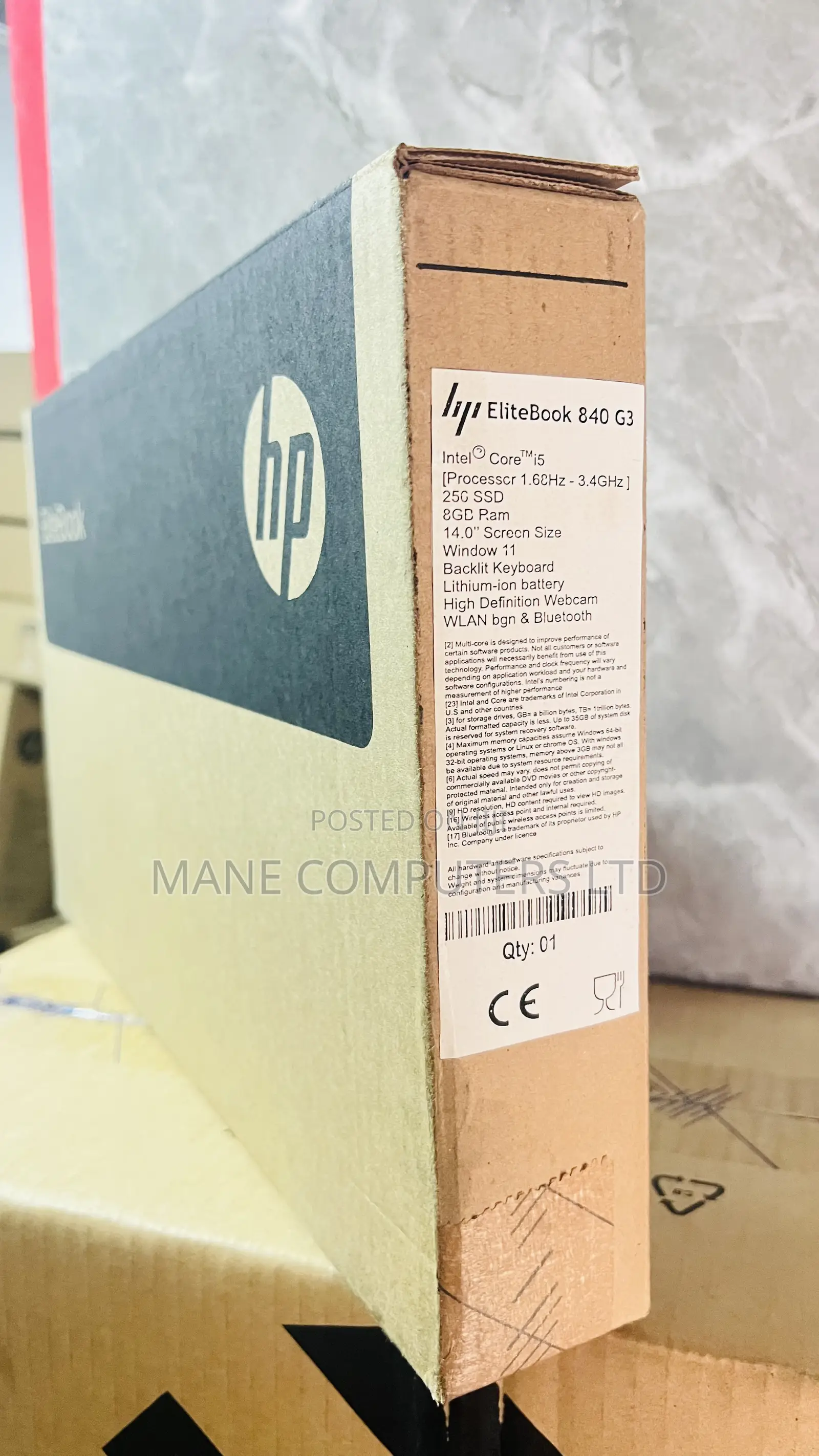 New Laptop HP EliteBook 840 G3 8GB Intel Core i5 SSD 256GB
