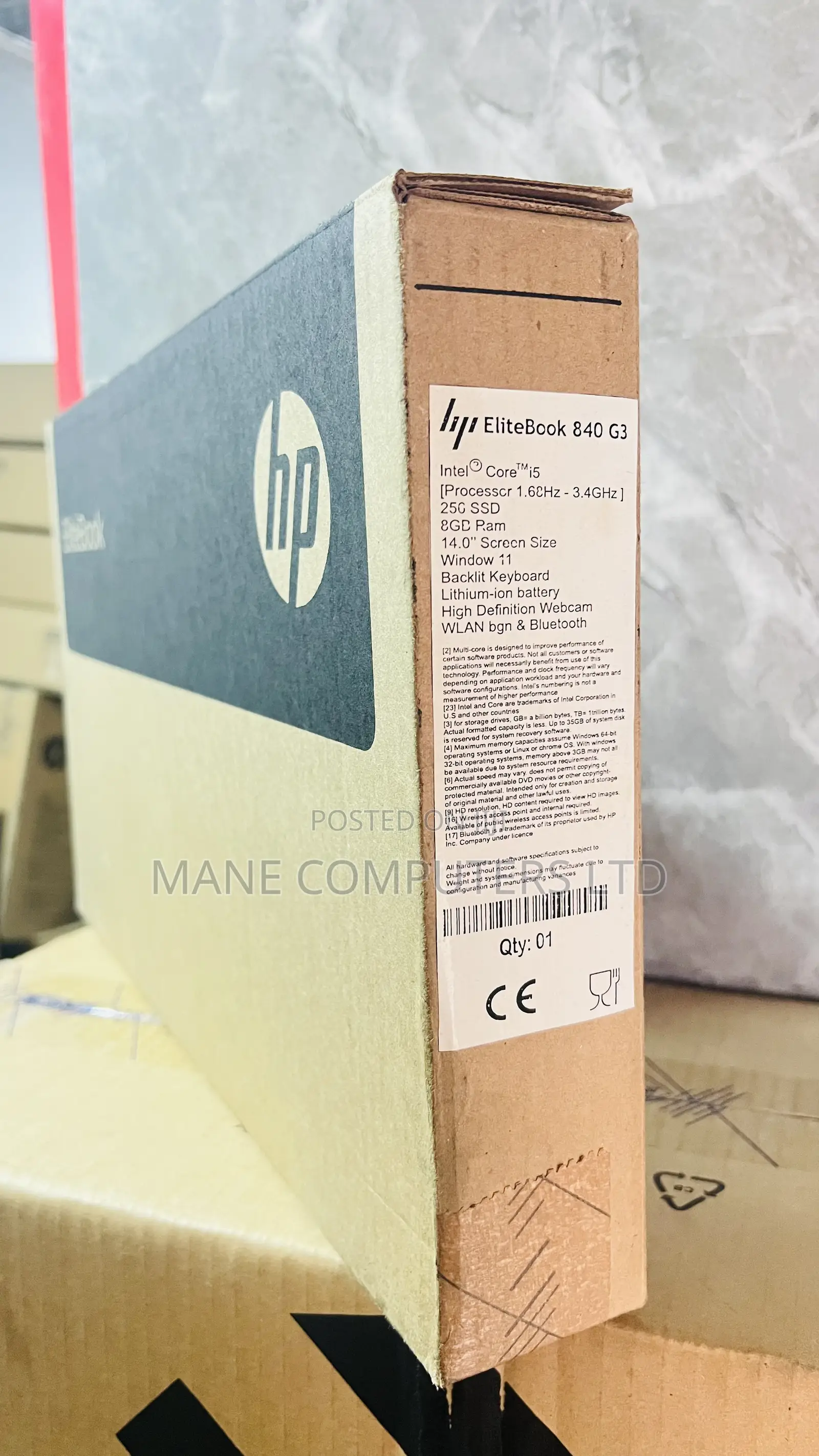 New Laptop HP EliteBook 840 G3 8GB Intel Core i5 SSD 256GB