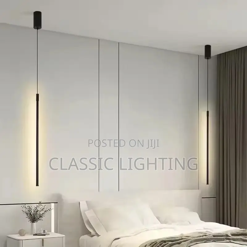 Modern LED Long Pendant Lights for Dining Room Bedroom Bedside Light