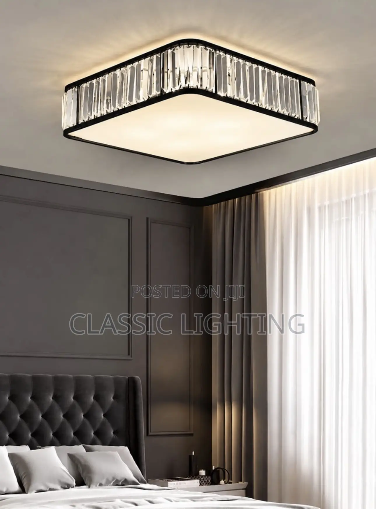 Luxury Crystal Ceiling Lamp Villa Bedroom Ceiling Light