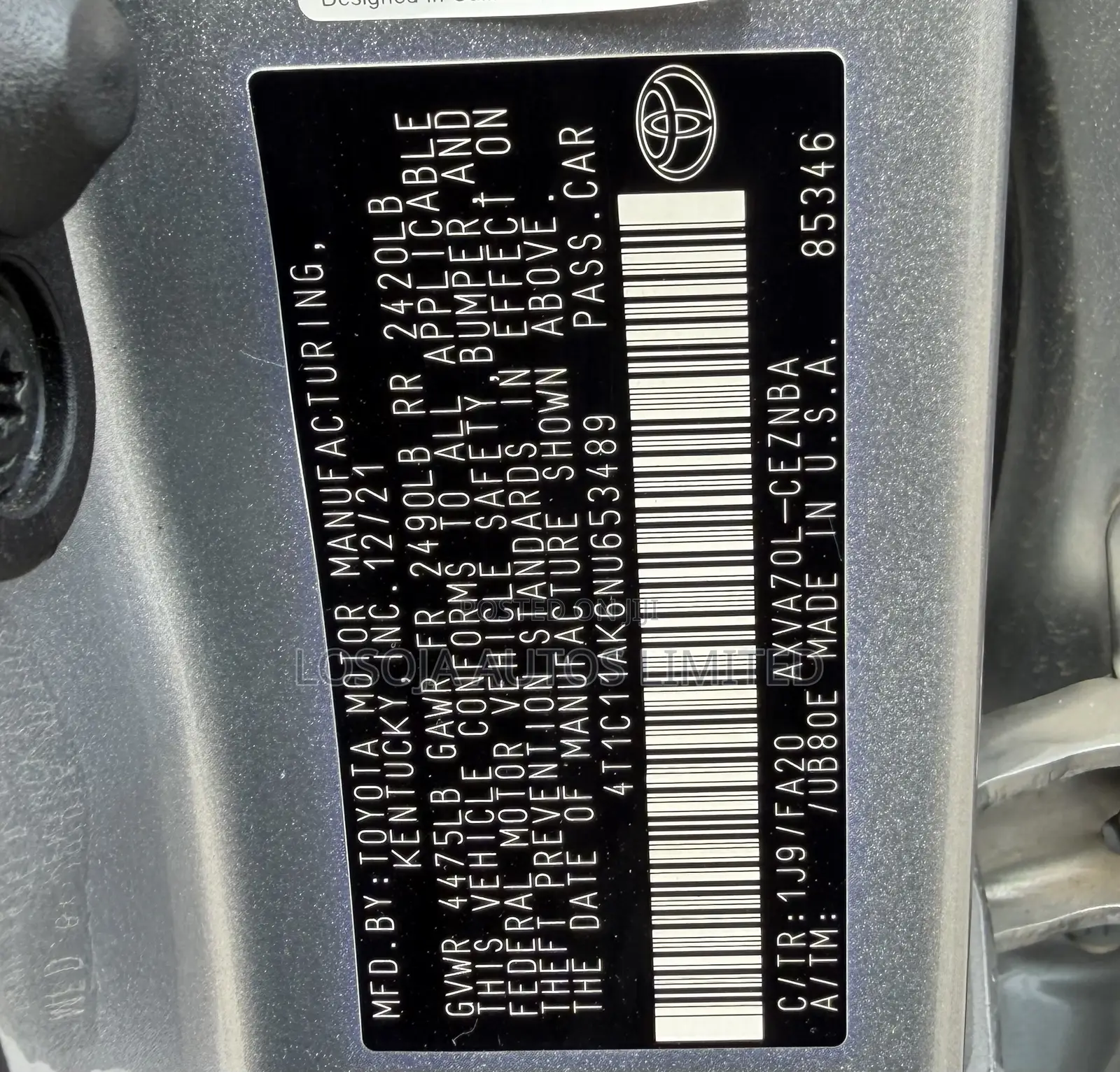 Toyota Camry LE 2022 Silver