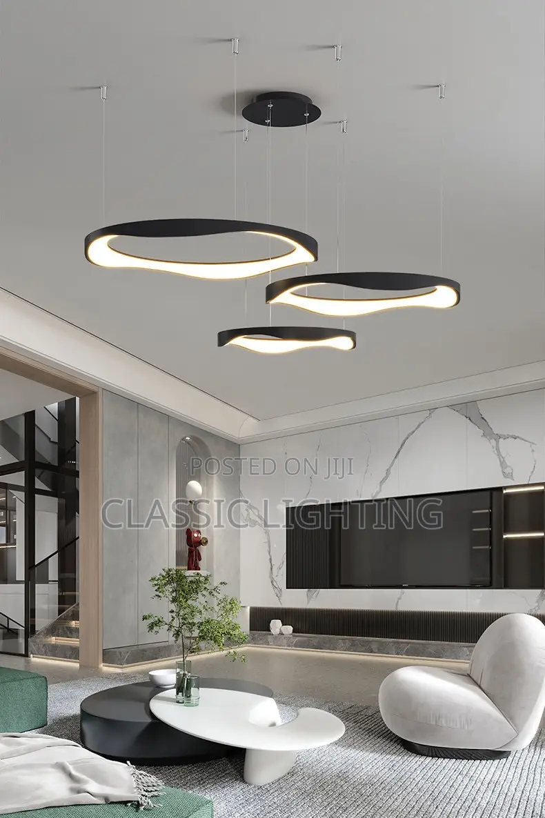 Modern C Ring LED Chandelier Luxurious Nordic Indoor Lighting