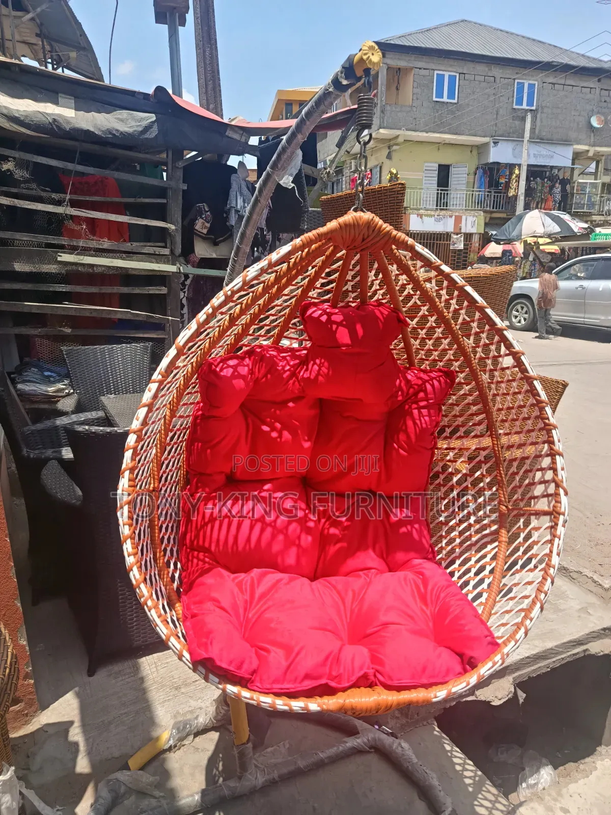 Comfortable Hanging Egg Chair Swing Rattan Indoor/Outdoor With Cushion