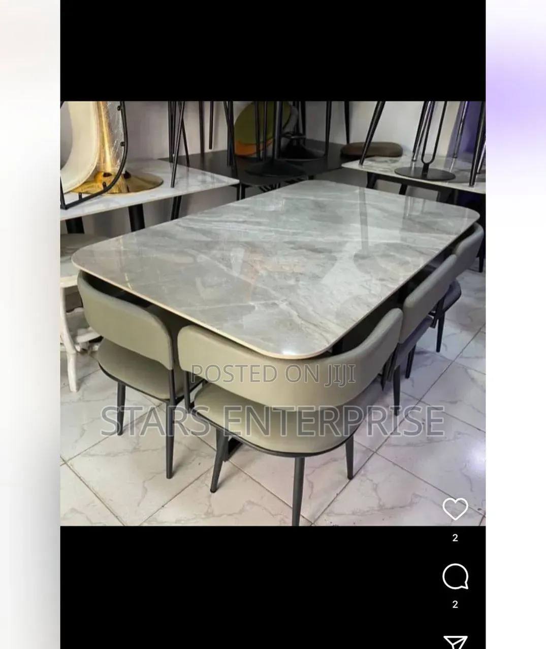 6 Seater Timeless Marble Dining