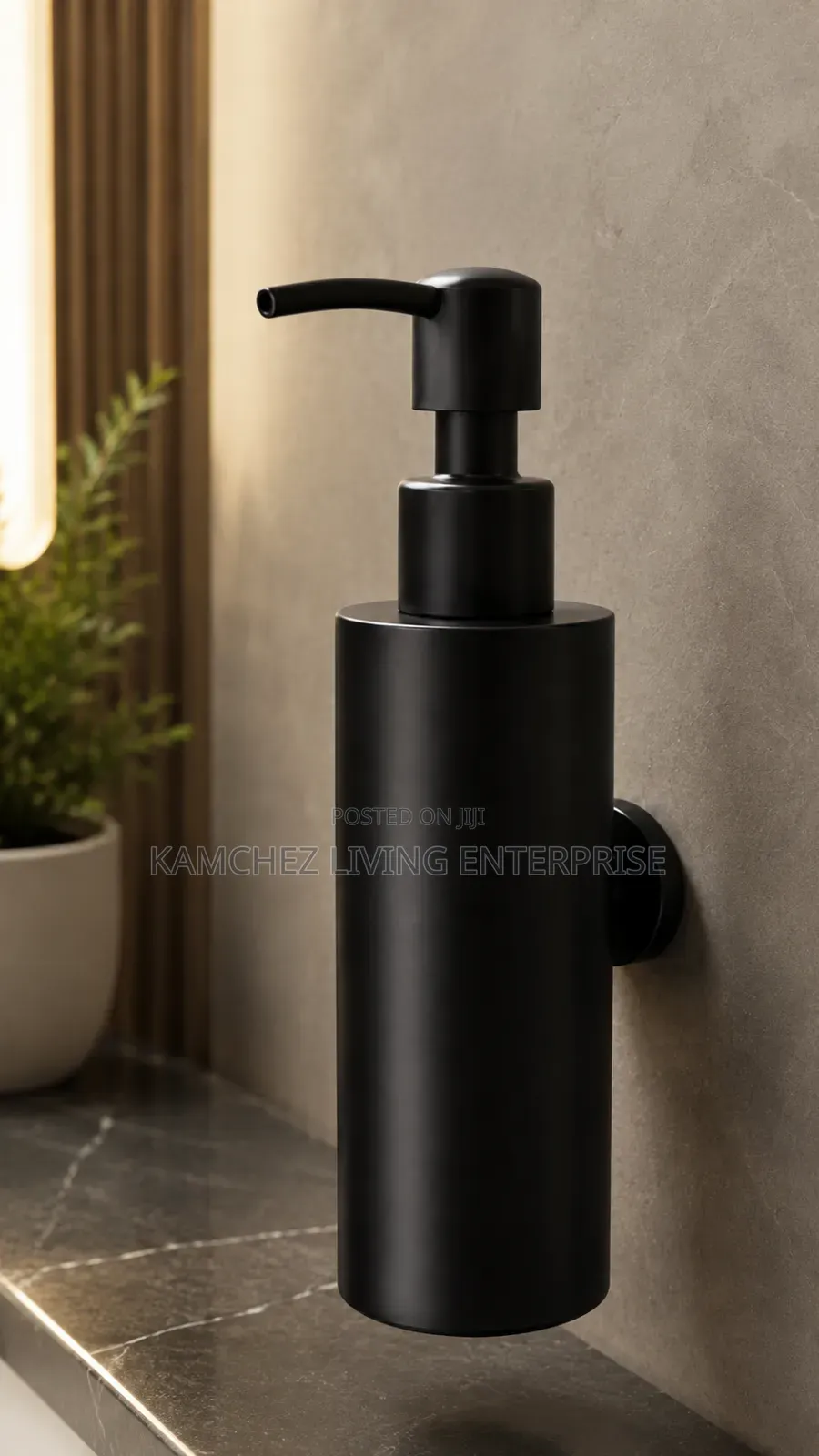 Matte Black Manual Liquid Soap/Sanitizer Dispenser - Wall Hang