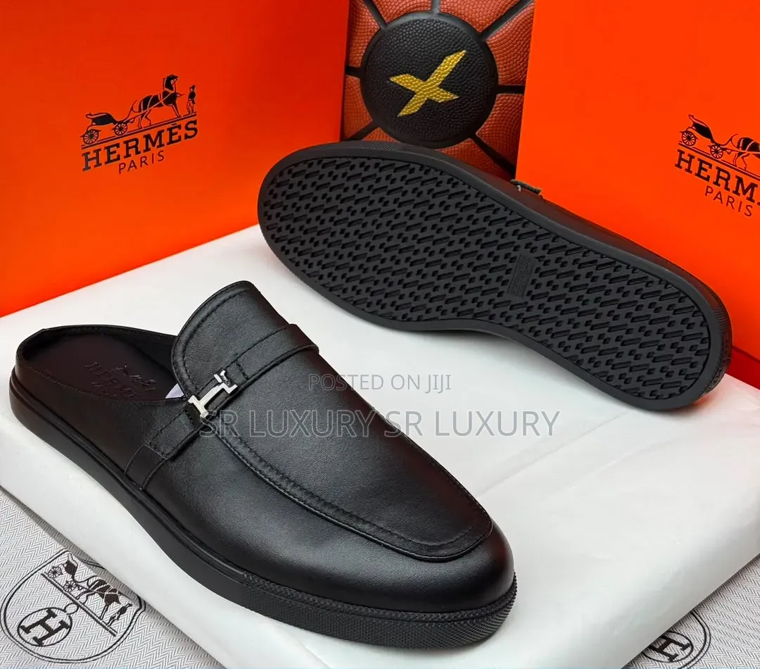 Elegant Men’s Hermès-Style Slip-on Loafers