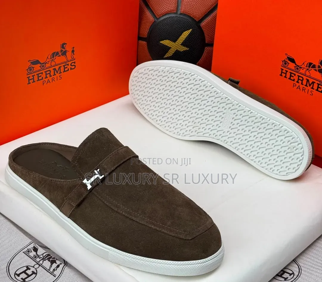 Elegant Men’s Hermès-Style Slip-on Loafers