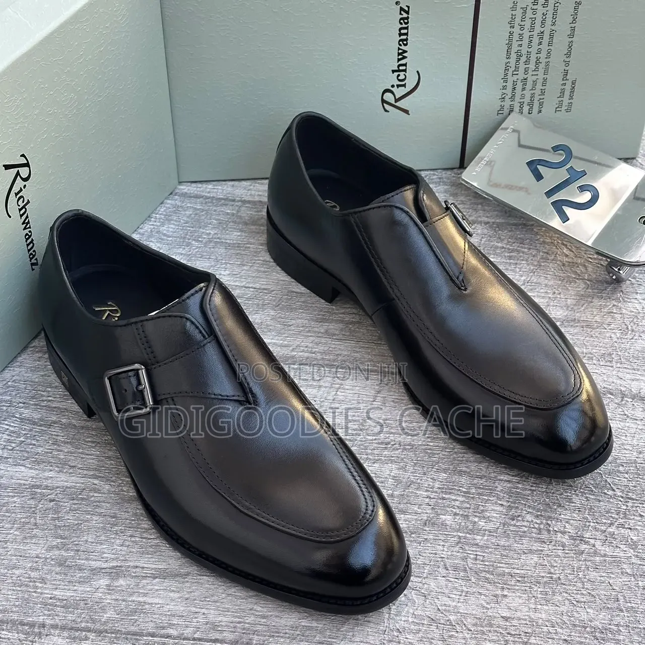 Richwanaz Men’s Executive Leather Monk Strap inbSize 40-46